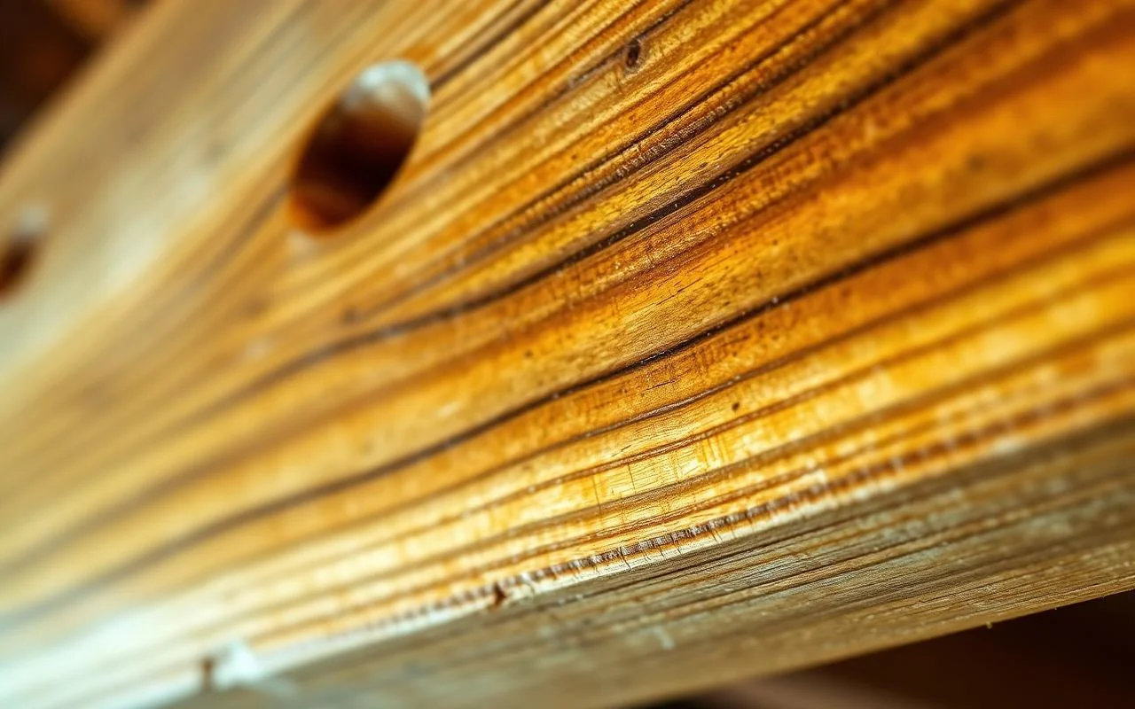Restored timber after treatment